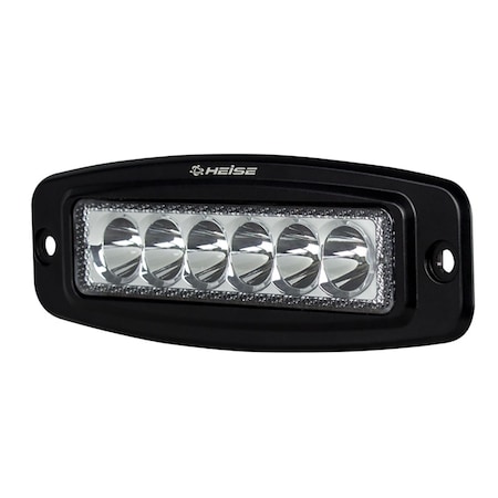 Heise 6 LED Single Row Driving Light - Flush Mount HE-FMDL1